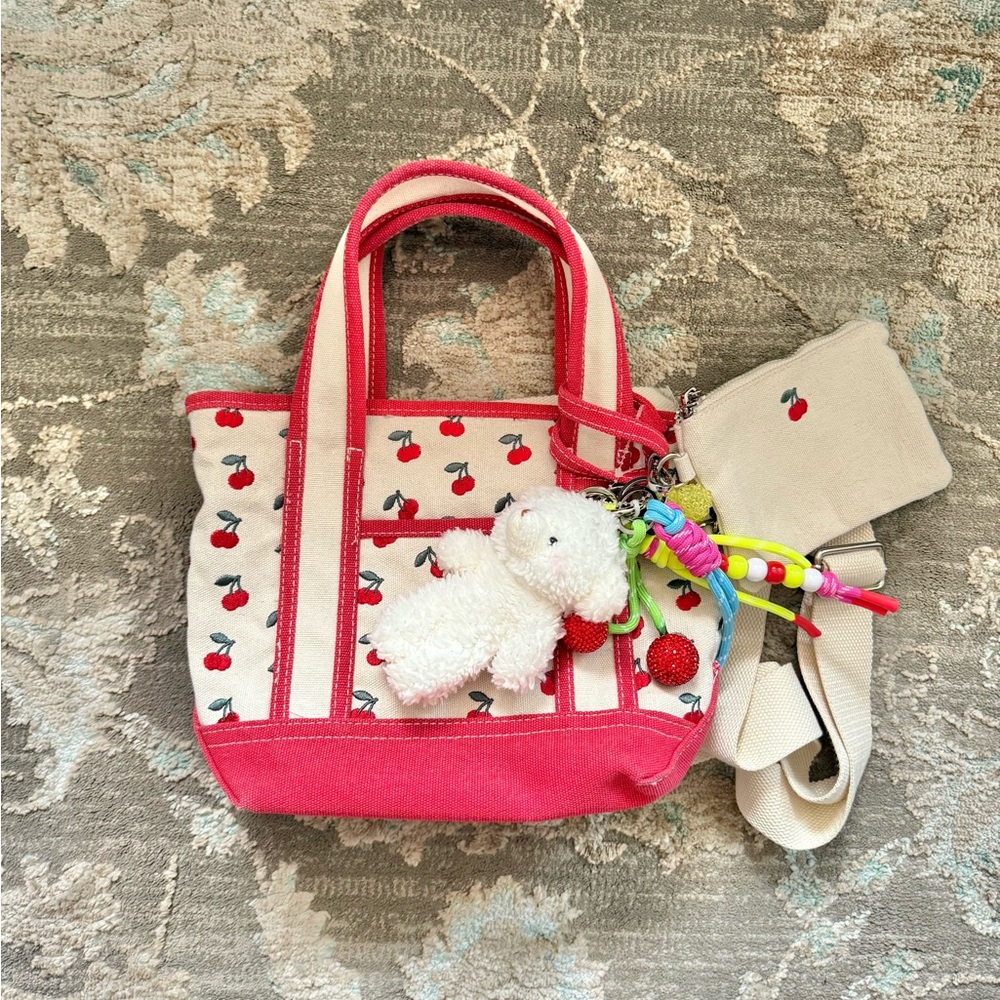 Madden Girl Cherry Mini Tote Bag with Charms (Price Firm)